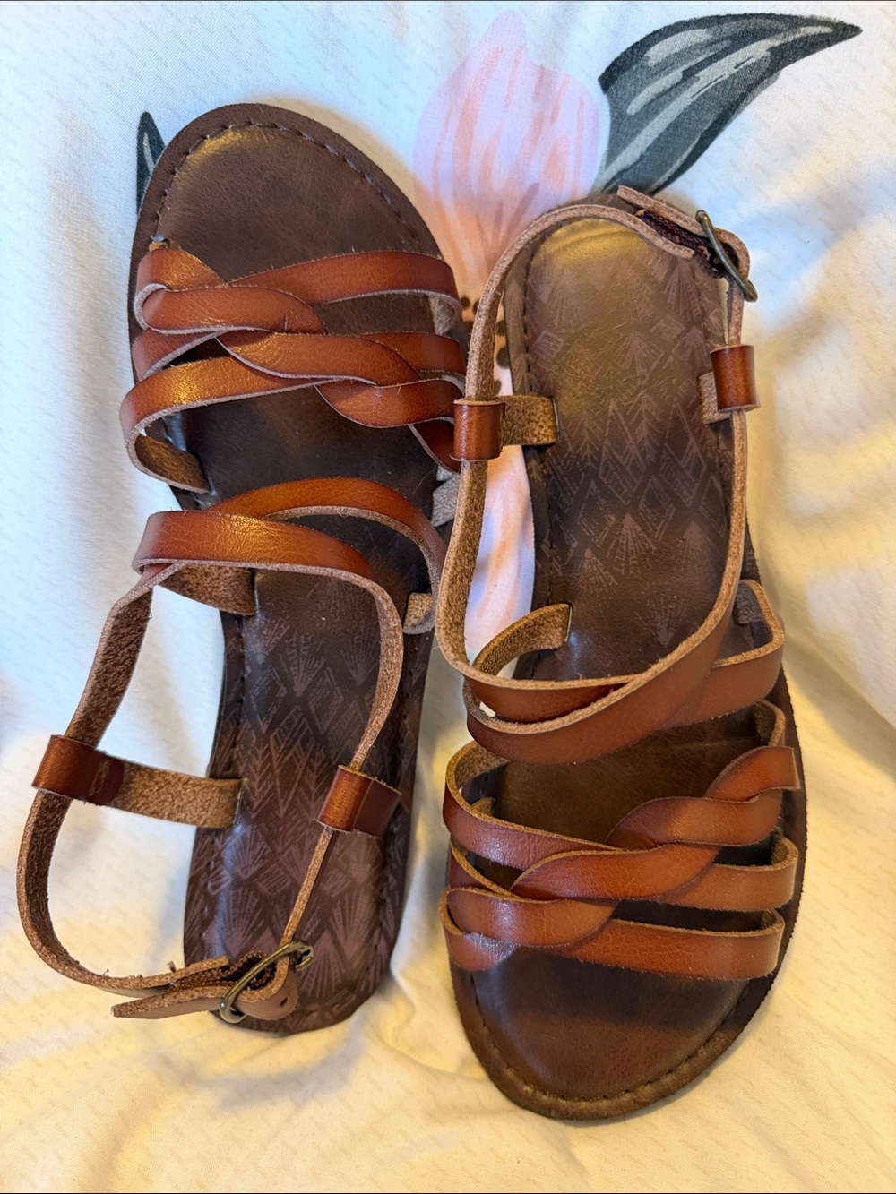 Women's Brown Strappy Leather Sandals